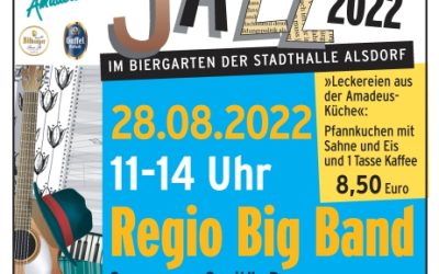 Regio Big Band – Jazz 2022 – im Biergarten der Stadthalle Alsdorf